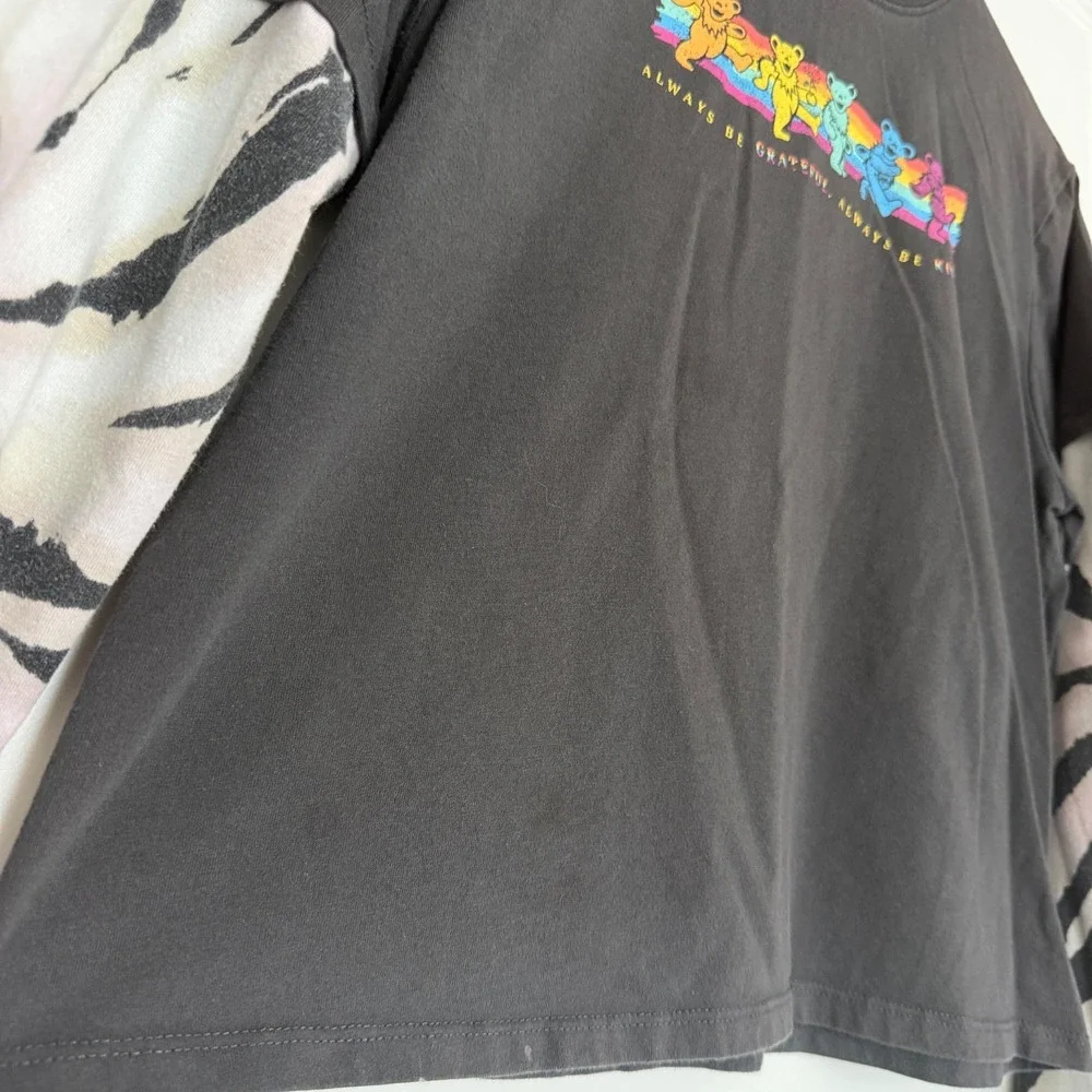 Grateful Dead Long Sleeve Shirt Dancing Bear Always Be Grateful Kind Youth Large